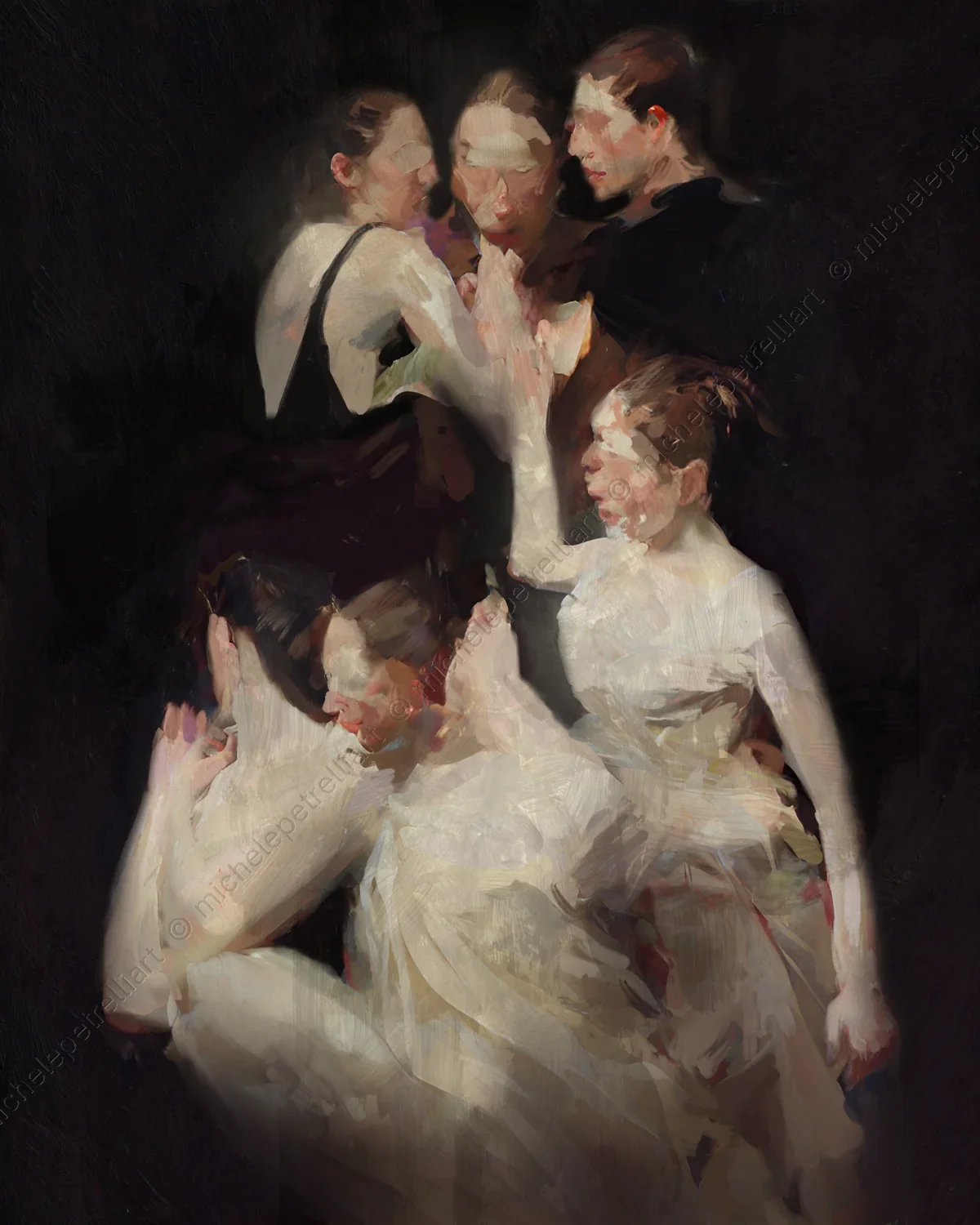 4162 Three Women Between Two Thresholds