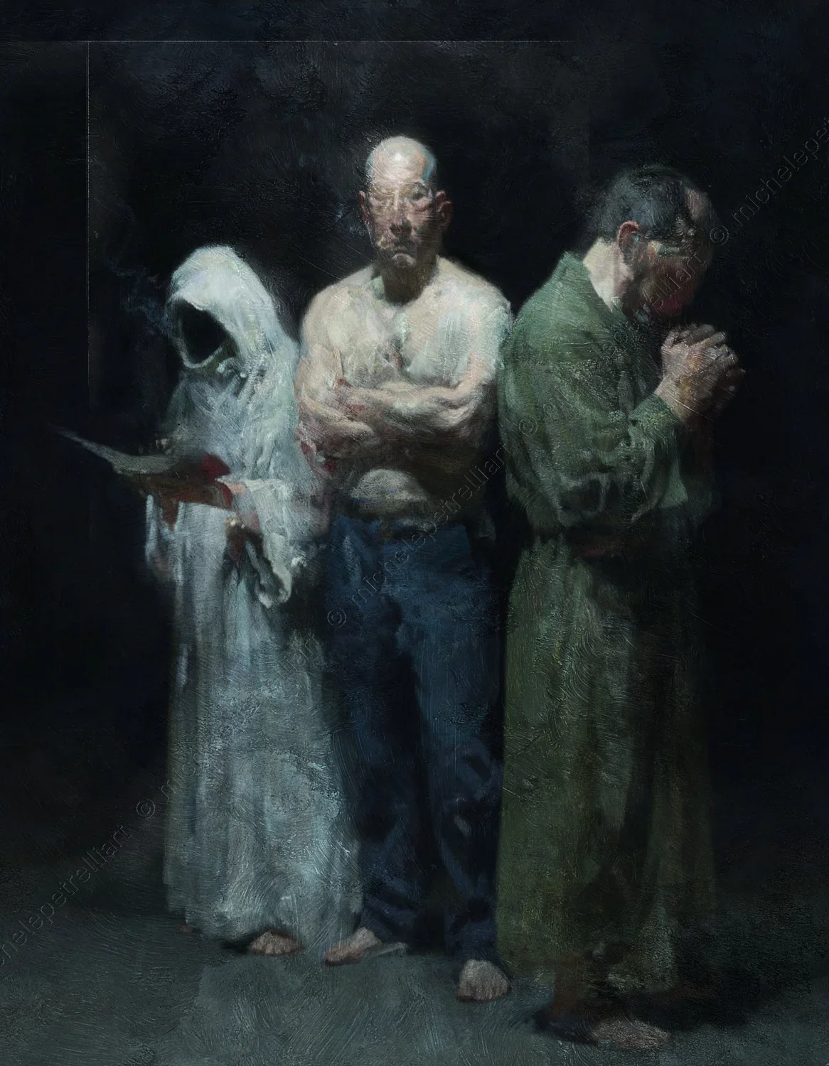 The terminal moment in which the "Who" becomes a "What". In this black space, identity is not a given, but a subtraction: the Self