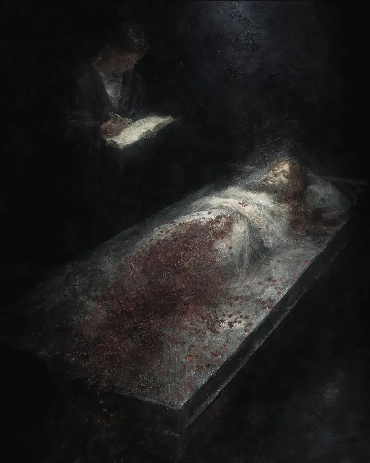 The painting manifests the intelligence of a system that knows no pause. At the center of the vision, the body is not an end, but a segment of an infi