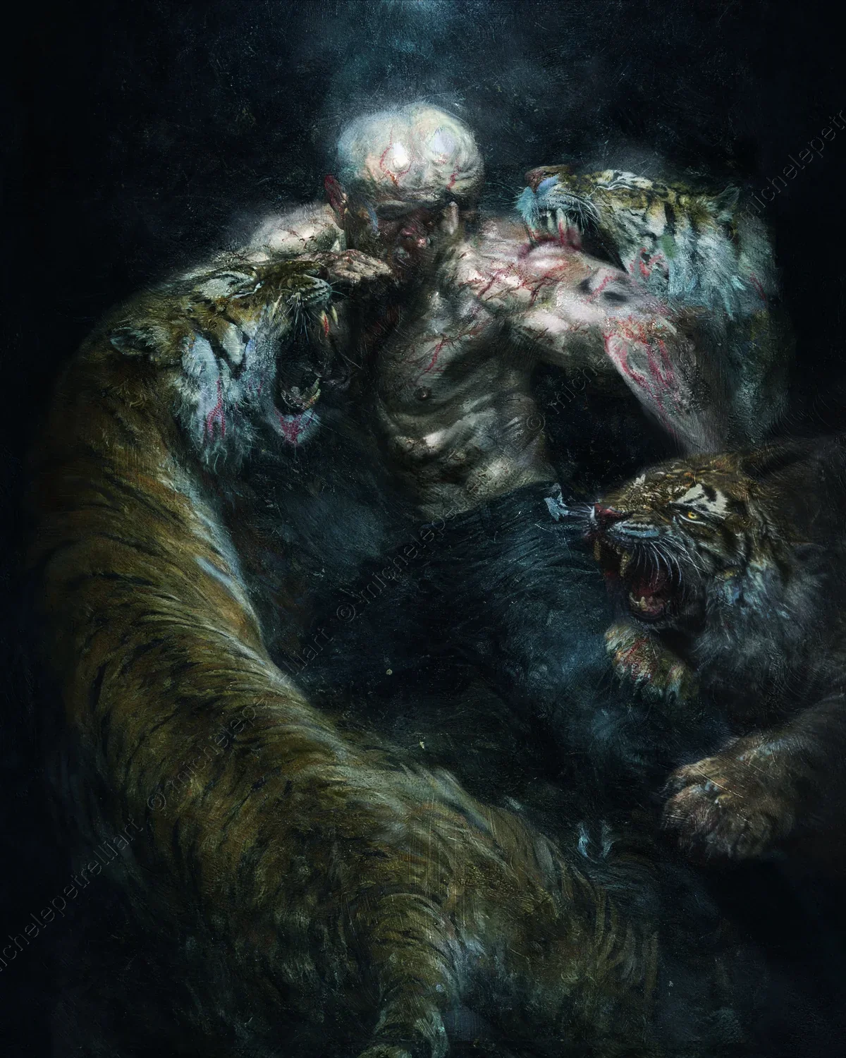 The dualistic eye perceives an assault: three predators, one prey, a struggle for survival. Within Radical Not-Dual Determinism (RNDD), this interpret