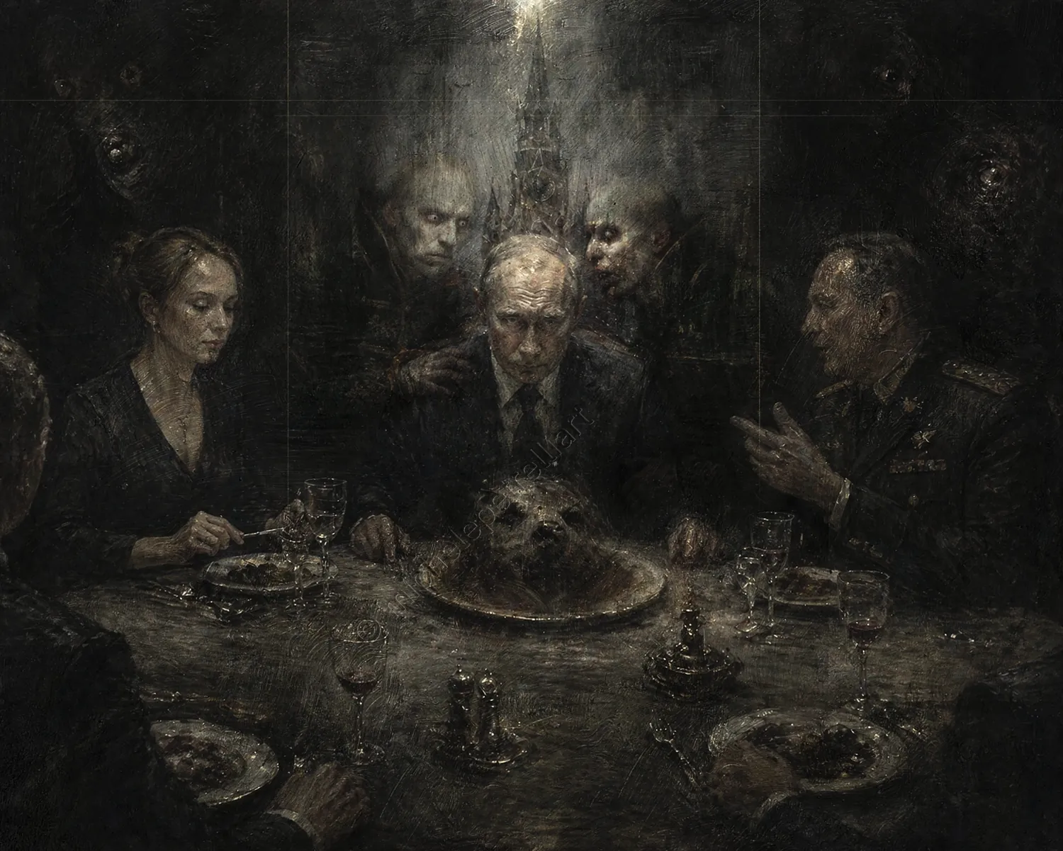 Dark art is often mistaken for a celebration of evil, but in this work, the focus is the systematic dismantling of perception. Inevitable Collapse of 